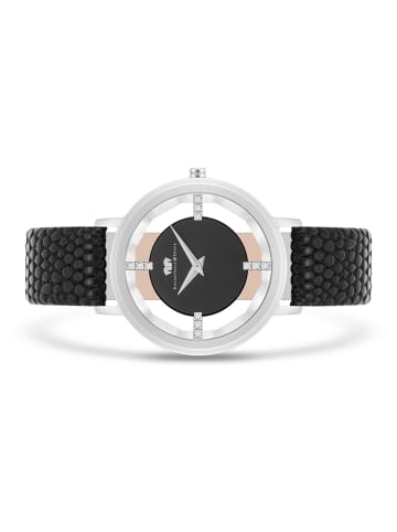 Rhodenwald & Söhne Uhr Lucrezia aus Echtleder in schwarz