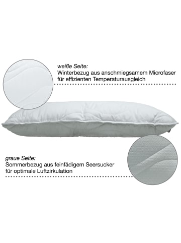 Erwin Müller Textilfaser Kissen Amper in weiß/grau