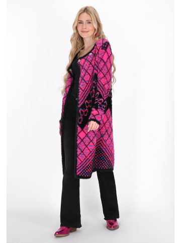 IZIA Women Cardigan in black multicolor
