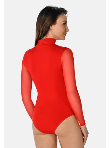 Teyli Langärmeliger halber Rollkragenpullover für Frauen Nelly in rot