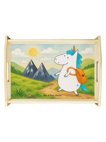 Mr. & Mrs. Panda Dekotablett Einhorn Bergsteiger Design ohne Spruch in Weiß
