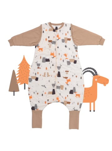 Schlummersack Schlafsack mit Füßen und umklappbaren Bündchen, 2.5 TOG in Orange