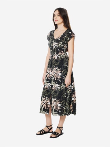 KOROSHI Damenkleidung mit Midi-Print in Schwarz