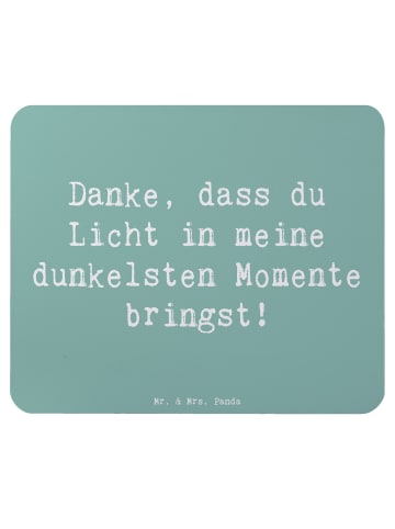 Mr. & Mrs. Panda Mauspad Spruch Herztherapeut Licht mit Spruch in Meeresbrise
