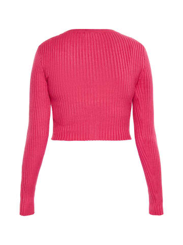 Swirly Damen Cropped Cardigan in PINK