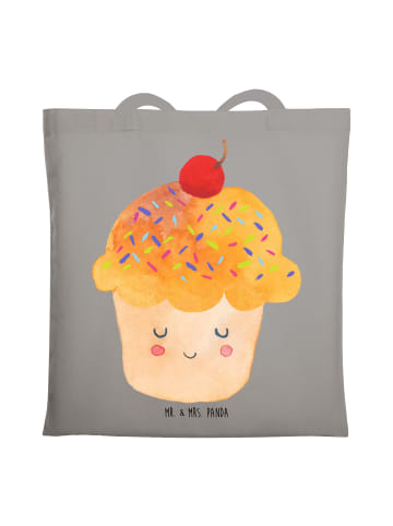 Mr. & Mrs. Panda Umhängetasche Cupcake ohne Spruch in Light Grey