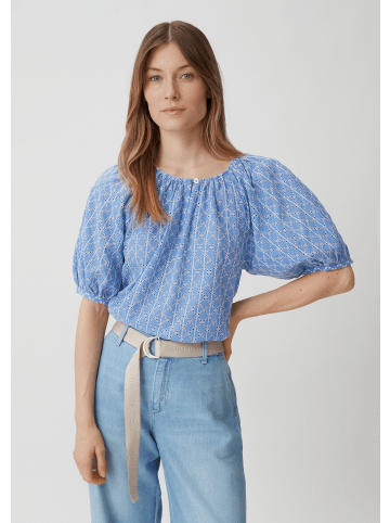 comma CI Bluse kurzarm in Blau