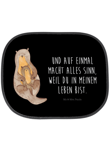 Mr. & Mrs. Panda Sonnenschutz für Auto Otter Kind mit Spruch in Schwarz