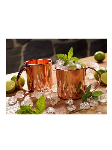 Echtwerk 2 er-Set Moscow Mule Kupferbecher 500 ml in Kupfer