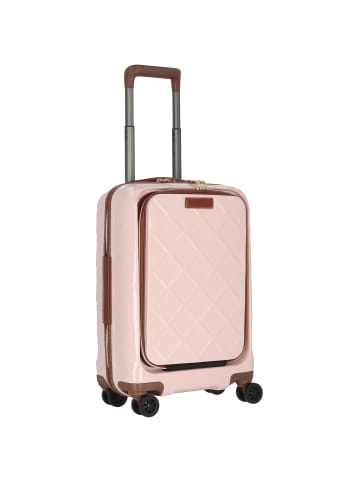 Stratic Leather&More 4-Rollen Kabinentrolley 55 cm in rose