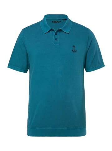 Men Plus Poloshirt in lagunen grün