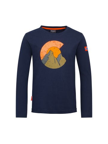 Trollkids Langarm-Shirt Halsafjord (GOTS) in navy