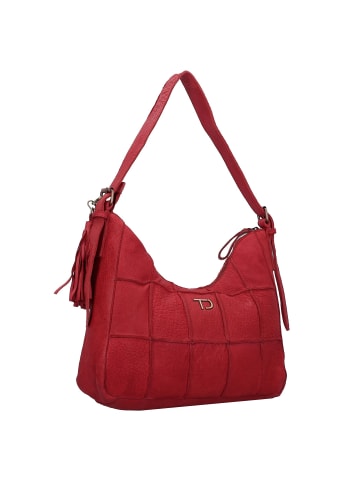 TASCHENDIEB Malvengasse Schultertasche Leder 31 cm in red solid
