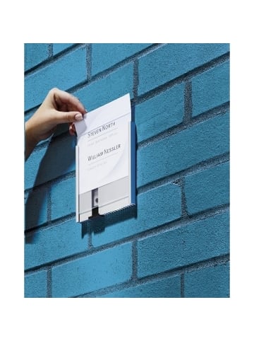 Durable Einsteckschild für Türschild Info Sign 149x148mm weiß Packung mit 20 S...