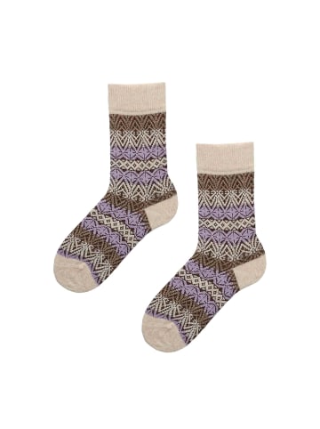 Hudson Socken Cosmic Nordic gemustert in Pearl white