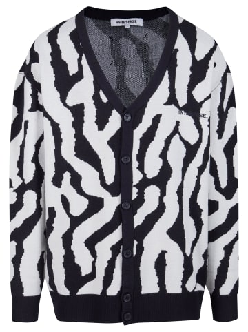 9N1M SENSE 9N1M SENSE Gestrickte Strickjacke in whitesand/black