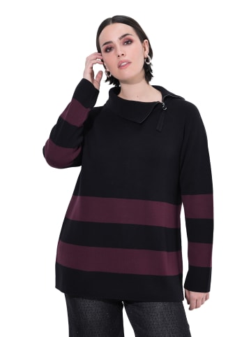 Ulla Popken Pullover in dunkel weinrot