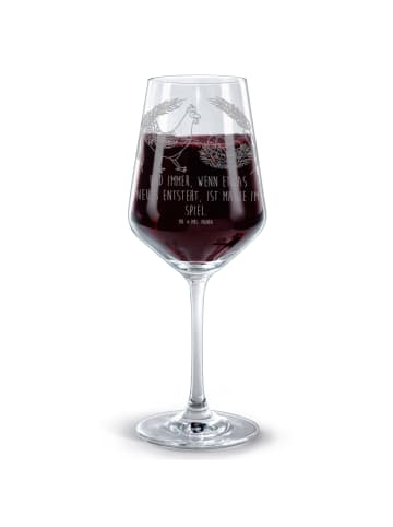 Mr. & Mrs. Panda Bordeauxglas Huhn Stolz mit Spruch in Transparent