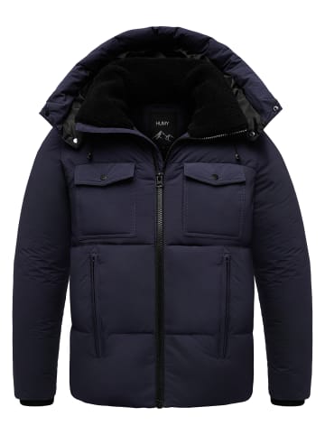 Humy Winterjacke mit Fleecefutter in Navy