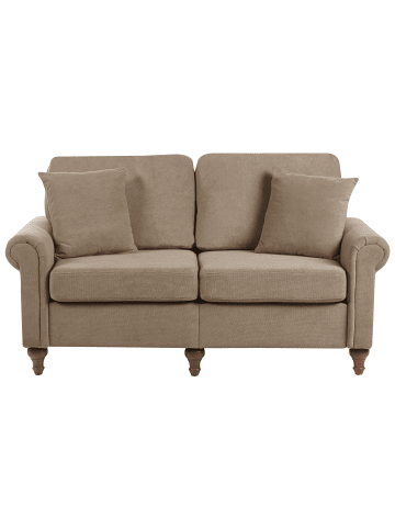Beliani 3-tlg 2-Sitzer Sofa GINNERUP in Braun