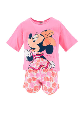 Disney Minnie Mouse 2tlg. Outfit: Sommer-Set T-Shirt und Short in Pink