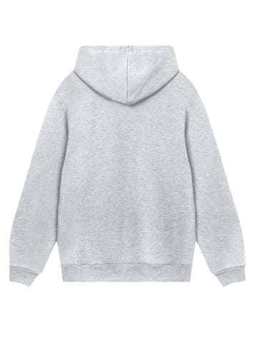F4NT4STIC Hoodie Handdrawn Flower Pink Bestickt in grau meliert