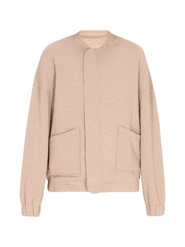 Swirly Women Jacket in Beige