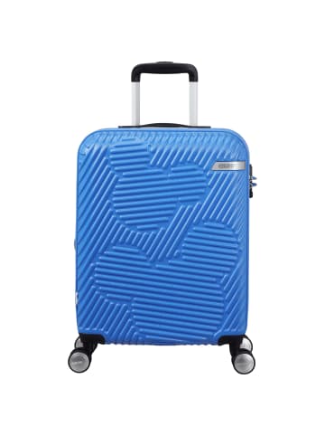 American Tourister Mickey Clouds - 4-Rollen-Kabinentrolley 55 cm erw. in Mickey Tranquil Blue