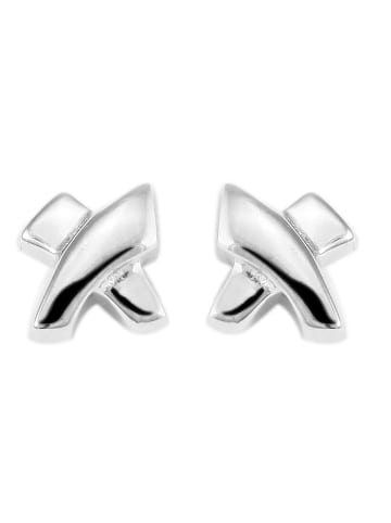 Adeliás Damen Ohrringe – Ohrstecker aus 925 Silber in silber
