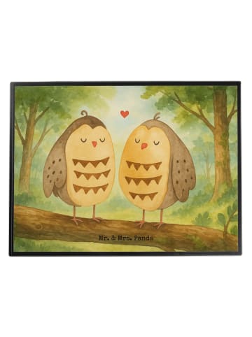 Mr. & Mrs. Panda Bastelmatte Eulen Liebe Design ohne Spruch in Weiß