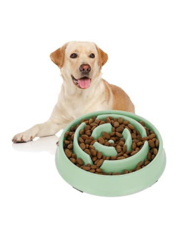 relaxdays 3 x Anti Schling Napf in Grün - 400 ml