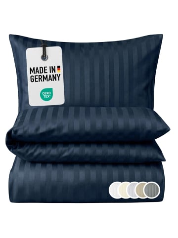 Carpe Sonno Damast Bettwäsche in Blau