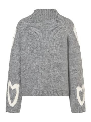More & More softer Herz-Kuschelpullover in warm grey melange