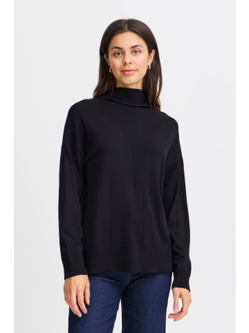 Fransa Strickpullover FRALMA PU 9 20614502 gemütlicher Pullover mit Stehkragen in schwarz