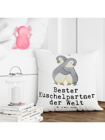 Mr. & Mrs. Panda Deko Kissen Pinguin Bester Kuschelpartner der W... in Weiß