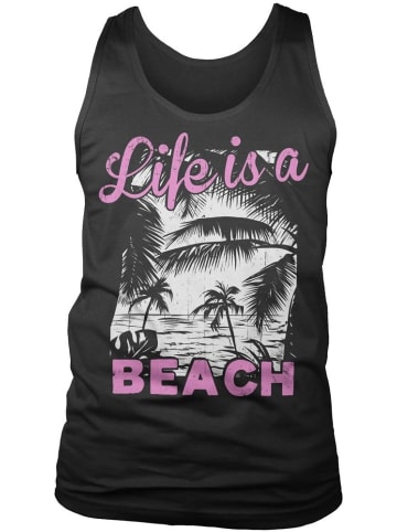 Hybris T-Shirt "Life Is A Beach Tank Top" in Schwarz