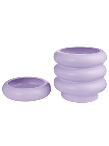 Butlers Blumenübertopf HOOP 4er-Set in Violett