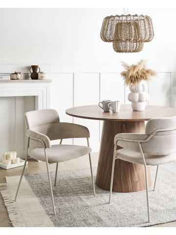 Beliani 2er-Set Esszimmerstuhl PAONIA in Beige