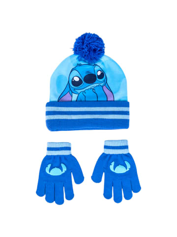 Lilo & Stitch 2-tlg. Winter Mütze Set: Disney Stitch in Blau