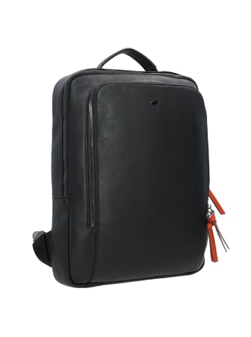 Braun Büffel Novara Rucksack Leder 43 cm Laptopfach in schwarz