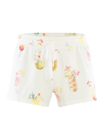 P.J. Salvage Pyjamashorts Tropical in Weiß