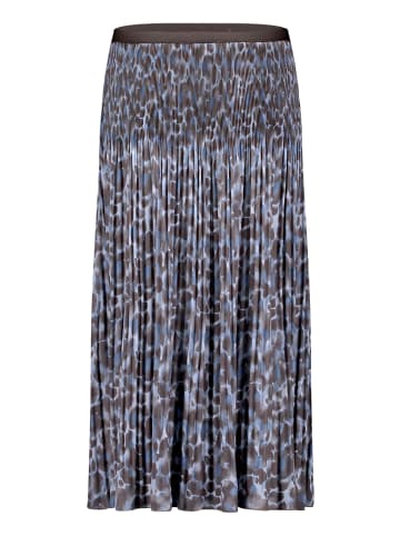 Betty Barclay Plisseerock mit Gummizug in Blau/Braun