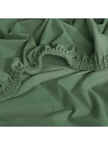 Erwin Müller Single-Jersey Spannbettlaken Freising in olivgrün