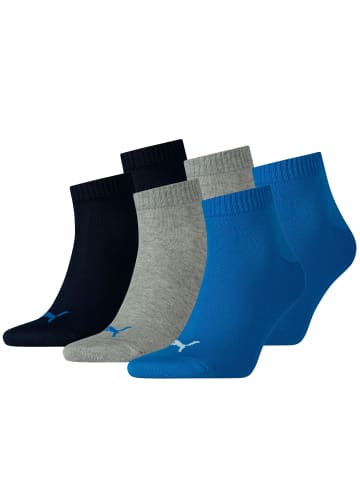 Puma Socken PUMA UNISEX QUARTER PLAIN 3P in 277 - blue / grey mélange