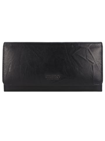 mano Donna Aurona Geldbörse RFID Leder 19 cm in schwarz