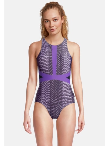 BECO the world of aquasports Badeanzug Hexagon in lila-schwarz