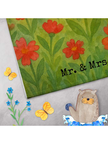 Mr. & Mrs. Panda Handtuch Biene Liebe Design ohne Spruch in Weiß