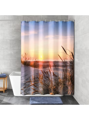 Kleine Wolke textiler Griff Duschvorhang Juist in bunt