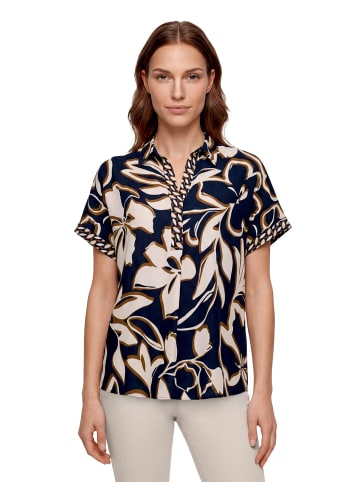 Betty Barclay Schlupfbluse mit Kragen in Dark Blue/Brown