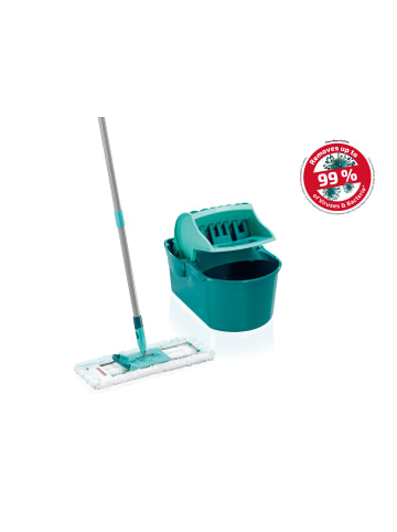 Leifheit Wischtuchpresse Profi Compact türkis weiß grau 48,0 x 29,5 x 146,0 cm